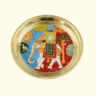 Brass Plate with elephant print 5-inch