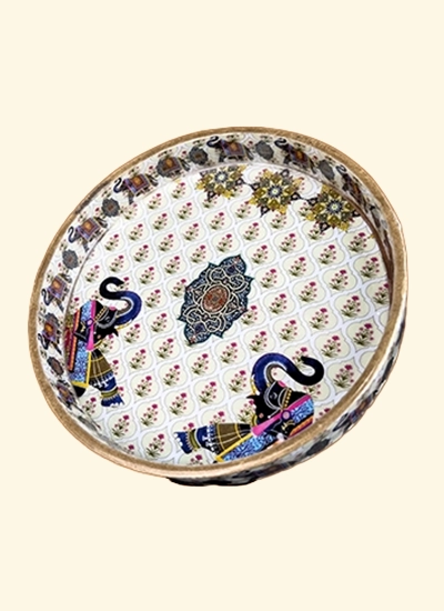 Elephant wooden tray 7-inch