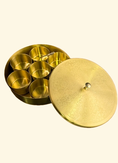 Brass Masala box-8 inch