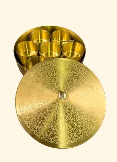 Brass Masala box-8 inch