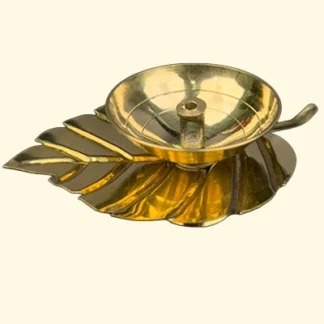 Brass Pipal Leaf Shape Diya