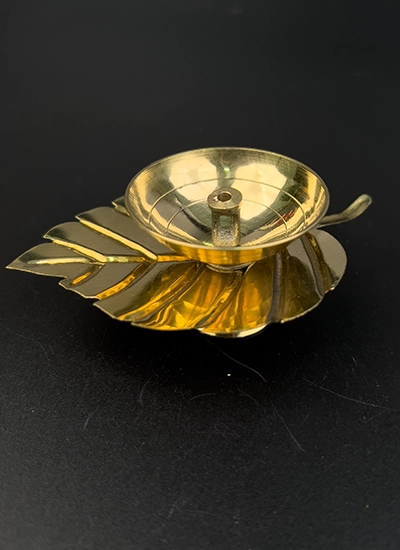 Brass Pipal Leaf Shape Diya