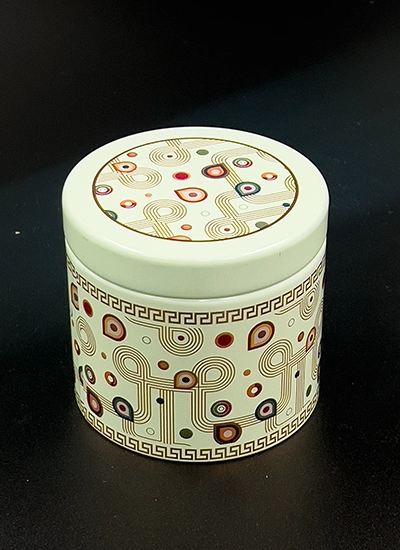 Printed Tin Jar 3 inch – Milky Green
